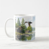 ノーザンピンテールダックデジタルマグラップデザイン コーヒーマグカップ (左)