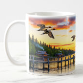 ノーザンピンテールダックデジタルマグラップデザイン コーヒーマグカップ