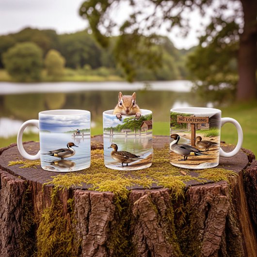 ノーザンピンテールダックデジタルマグラップデザイン コーヒーマグカップ