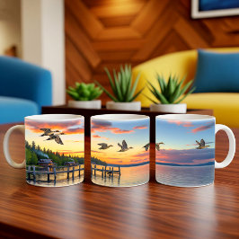 ノーザンピンテールダックデジタルマグラップデザイン コーヒーマグカップ