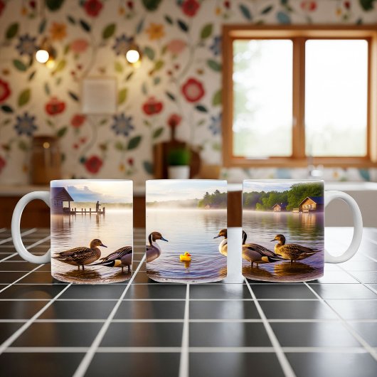 ノーザンピンテールダックデジタルマグラップデザイン コーヒーマグカップ