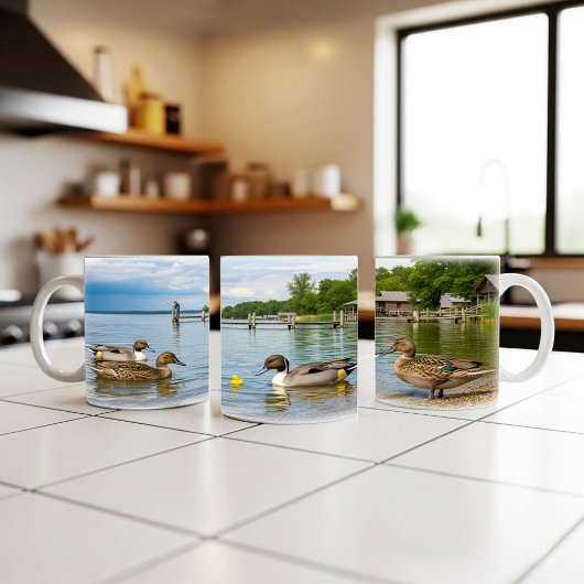 ノーザンピンテールダックデジタルマグラップデザイン コーヒーマグカップ