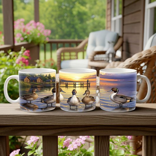 ノーザンピンテールダックデジタルマグラップデザイン コーヒーマグカップ