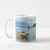 ノーザンピンテールダックデジタルマグラップデザイン コーヒーマグカップ (左)