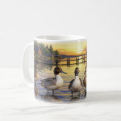 ノーザンピンテールダックデジタルマグラップデザイン コーヒーマグカップ (正面左)