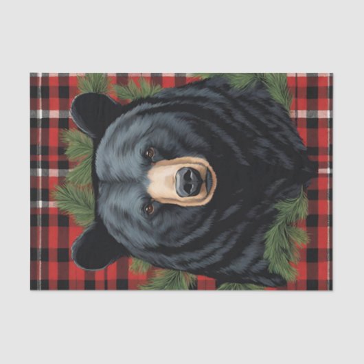 ノーザンブラック威厳のあるベアティッシュペーパー 薄葉紙 (正面)