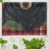 ノーザンブラック威厳のあるベアーキッチンタオル キッチンタオル (折り畳み)