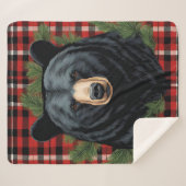 ノーザンブラック威厳のあるベアーシェルパブランケット シェルパブランケット (正面(横))
