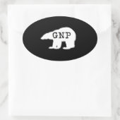 ノーザンプリパ素晴らしーラウンドステッカー 楕円形シール (バッグ)