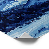 ノーザンマウンテンズパインターリースタイルランドスケープアート ポスター (角)