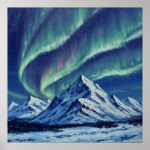 ノーザンマウンテンズパインターリースタイルランドスケープアート ポスター (正面)