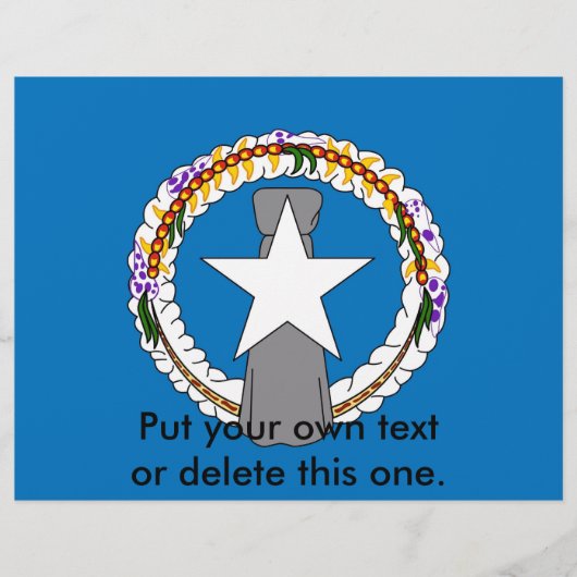 ノーザンマリアナ諸島の旗が付いたチラシ チラシ (正面)