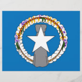 ノーザンマリアナ諸島の旗が付いたチラシ チラシ (裏面)