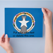 ノーザンマリアナ諸島の旗が付いたチラシ チラシ (手)