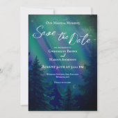 ノーザンライツの魔法の瞬間 写真付きSave the Date (正面)