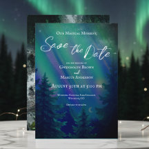 ノーザンライツの魔法の瞬間 写真付きSave the Date