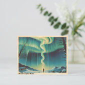 ノーザンライツアラスカヴィンテージ旅行 ポストカード (スタンド正面)