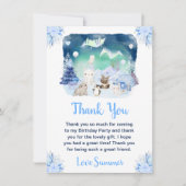 ノーザンライツアークティックアニマルズバースデーパーティー サンキューカード (正面)