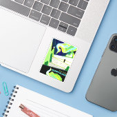 ノーザンライツアートここが私の幸せな場所 シール (ノートパソコンとiPhone)