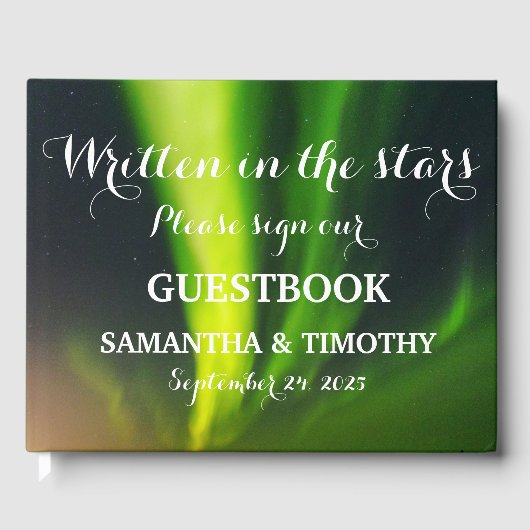 ノーザンライツオーロラオーロラスターリーナイト結婚ズ ゲストブック (正面)
