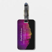 ノーザンライツオーロラオーロラボレリススターリーナイトスカイ ラゲッジタグ (裏面縦)