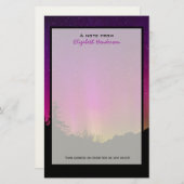 ノーザンライツオーロラオーロラボレリススターリーナイトスカイ 便箋 (正面/裏面)