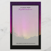 ノーザンライツオーロラオーロラボレリススターリーナイトスカイ 便箋 (正面)