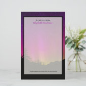 ノーザンライツオーロラオーロラボレリススターリーナイトスカイ 便箋 (スタンド正面)