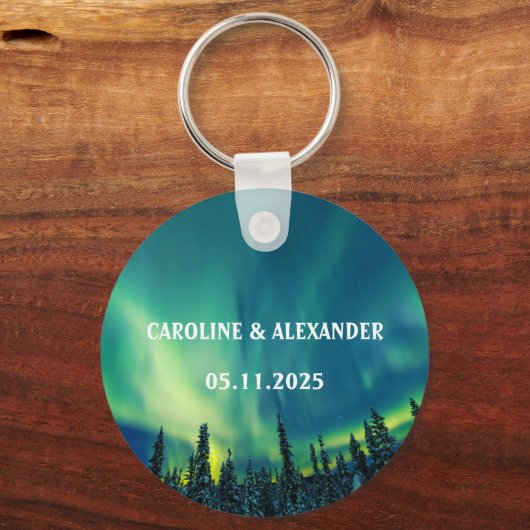 ノーザンライツオーロラオーロラボレリスナイトスカイ結婚ズ キーホルダー (正面)