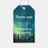 ノーザンライツオーロラオーロラボレリスナイトスカイ結婚ズ ギフトタグ (正面)