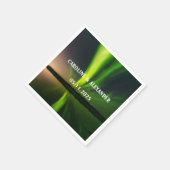 ノーザンライツオーロラオーロラボレリスナイトスカイ結婚ズ スタンダードカクテルナプキン (角)