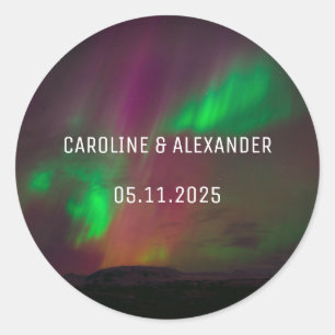 ノーザンライツオーロラオーロラボレリスナイトスカイ結婚ズ ラウンドシール