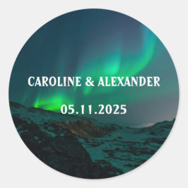 ノーザンライツオーロラオーロラボレリスナイトスカイ結婚ズ ラウンドシール