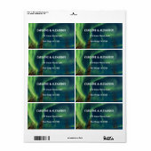 ノーザンライツオーロラオーロラボレリスナイトスカイ結婚ズ ラベル (フルシート)