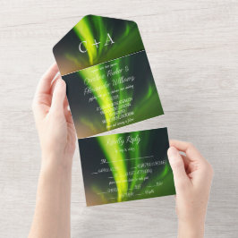 ノーザンライツオーロラオーロラ結婚ボレリス オールインワン招待状