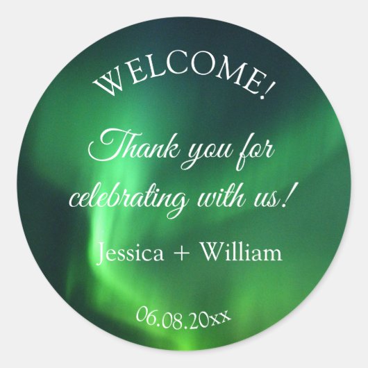 ノーザンライツオーロラオーロラ結婚ボレリス ラウンドシール (正面)