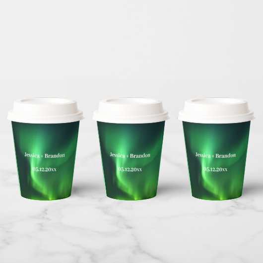 ノーザンライツオーロラオーロラ結婚ボレリス 紙コップ (複数)