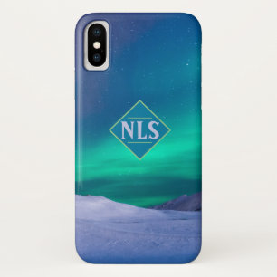ノーザンライツオーロラオーロラBorealisと雪。 iPhone X ケース