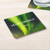 ノーザンライツオーロラボレアリスエレガントな結婚式 スクエアペーパーコースター (アングル)