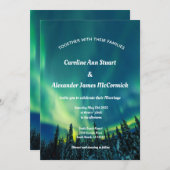 ノーザンライツオーロラボレアリススターズスカイ結婚ズ 招待状 (正面/裏面)