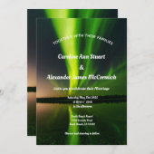 ノーザンライツオーロラボレアリススターズスカイ結婚ズ 招待状 (正面/裏面)