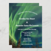 ノーザンライツオーロラボレアリススターズスカイ結婚ズ 招待状 (正面/裏面)