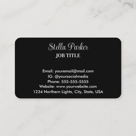 ノーザンライツオーロラボレアリスビジネスカード 名刺 (裏面)