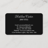 ノーザンライツオーロラボレアリスビジネスカード 名刺 (裏面)