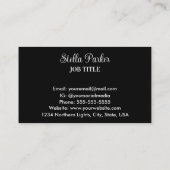 ノーザンライツオーロラボレアリスビジネスカード 名刺 (裏面)