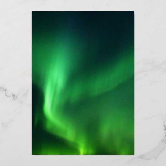 ノーザンライツオーロラボレリスブライダルシャワー 箔招待状 (裏面)