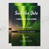 ノーザンライツオーロラボレリス銀河系スカイ結婚ズ セーブザデート (正面/裏面)