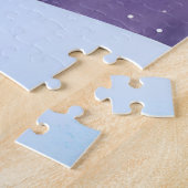 ノーザンライツカラフルウィンターナイト | 水彩画 ジグソーパズル (側面)