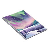 ノーザンライツカラフルウィンターナイト | 水彩画 ノートブック (右側)