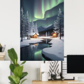 ノーザンライツキャビン ポスター (ホームオフィス)